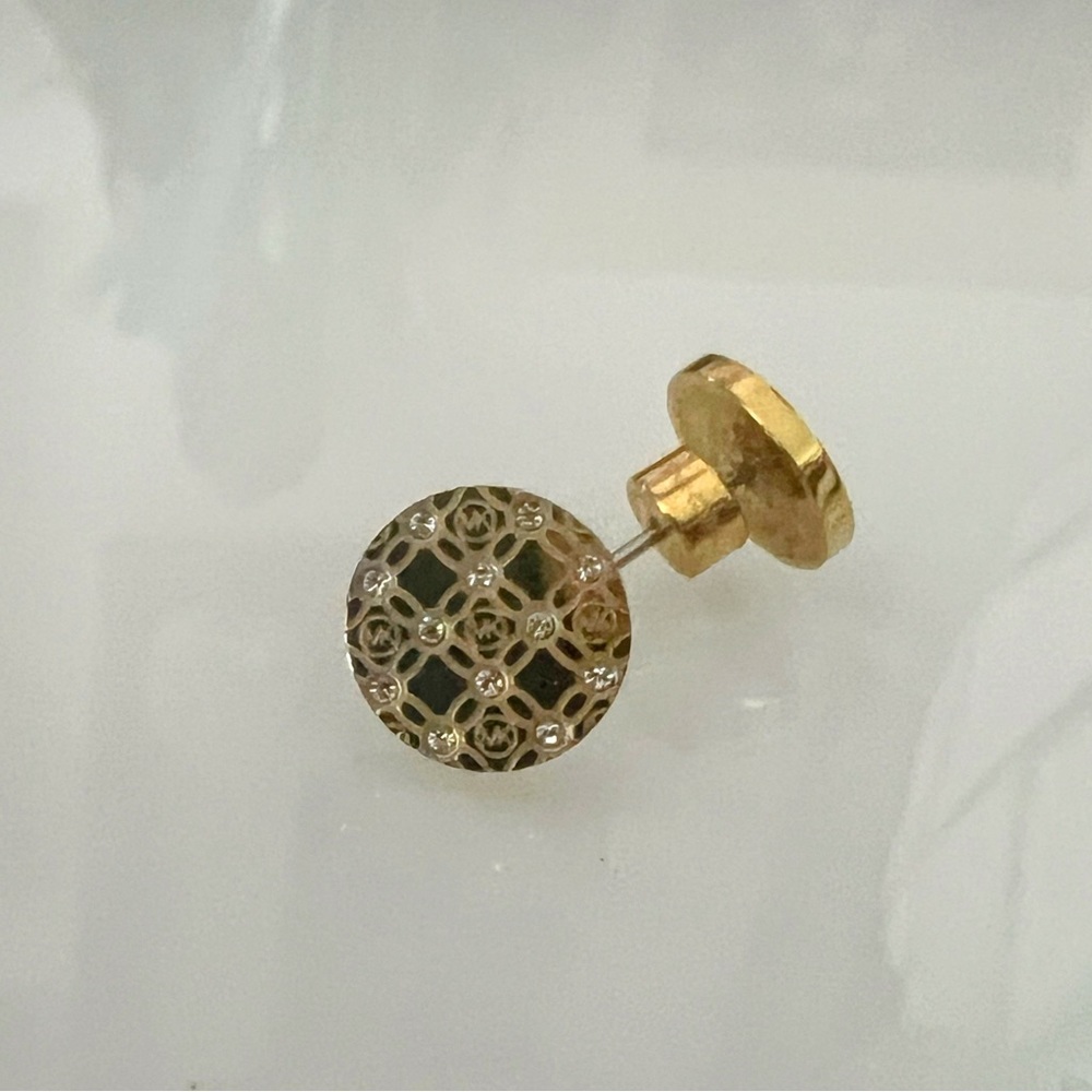 Michael Kors earrings. Gold with white stones.